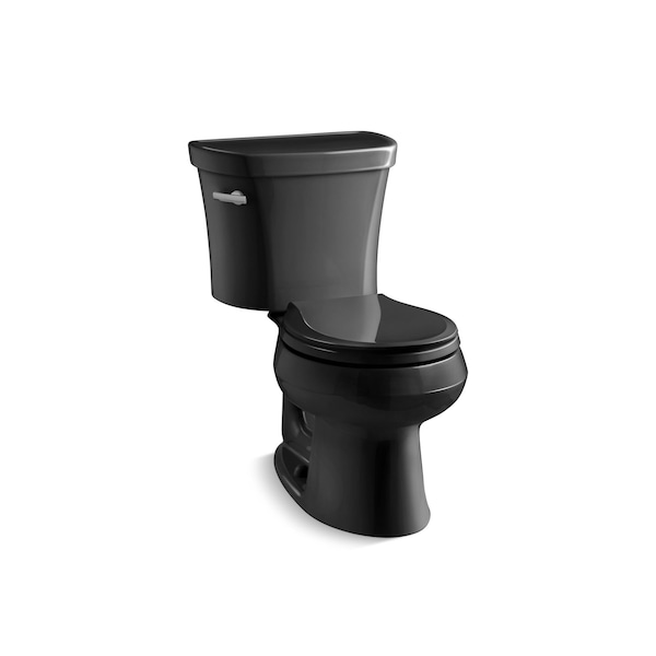 Round-Front 1.28 GPF Toilet W/ 14 Rough-In, 1.28 gpf, Black